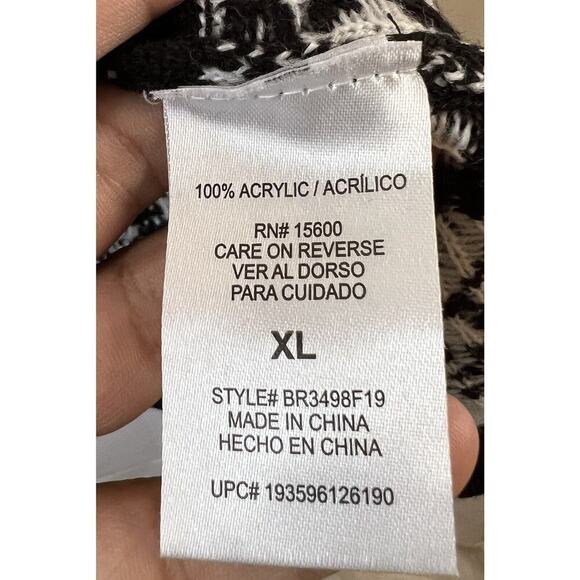 Briggs Womens Black and White Turtleneck Sweater Size XL - Picture 3 of 4